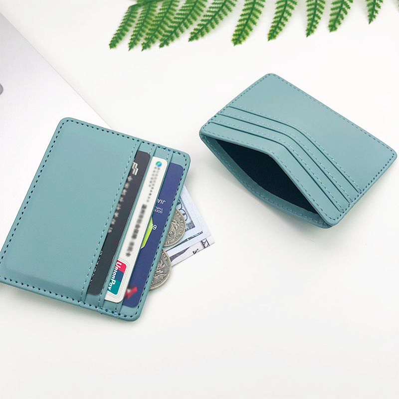 Slim Card Slot Case - PU Leather ID Card Case -