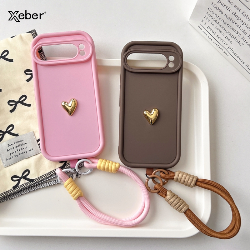 Phone Cases Google Pixel 7 - Luxury 3D Love Heart Lanyard Phone