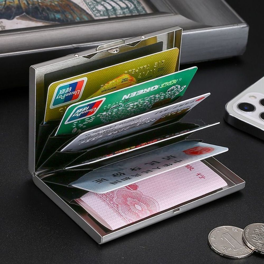 Slim Card Slot Case - 2026 6 Slots Stainless Credit Card