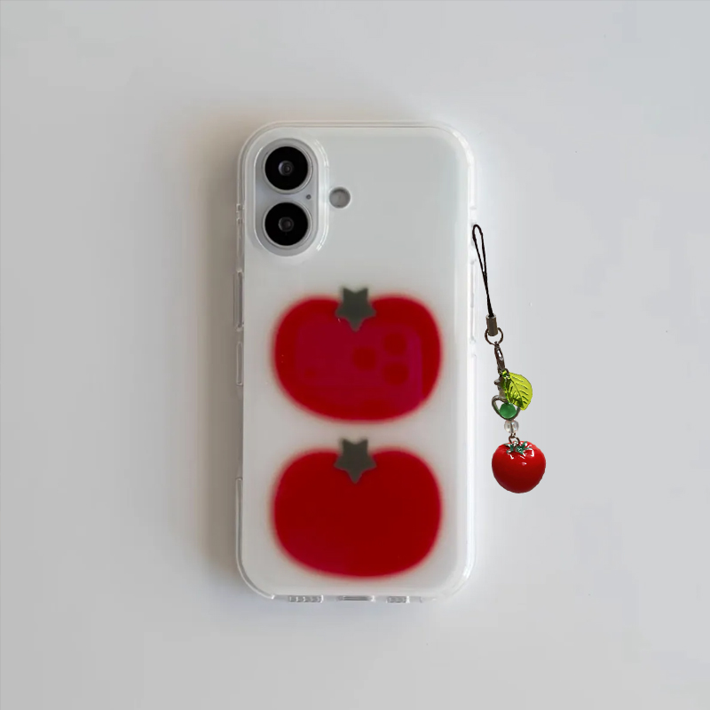 Phone Cases Cute Iphone 13 - Korean Ins Two Ted Tomato Cartoon
