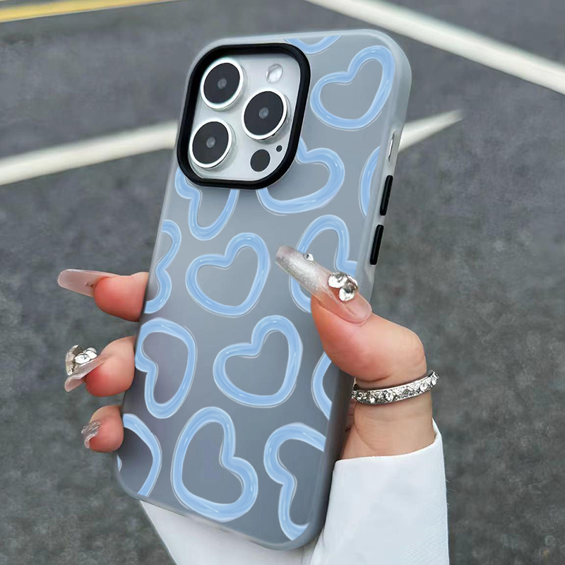 Phone Cases Cute Iphone 13 - Cute Oil Painting Love Heart Pattern