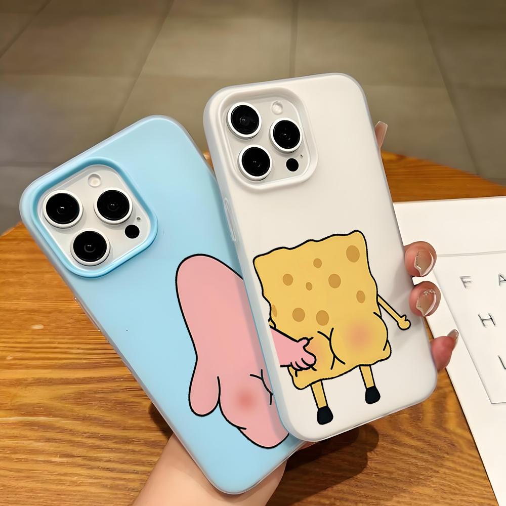 Phone Cases Cute Iphone 13 - Cute S-SpongeBobs Couple Phone Case Jelly
