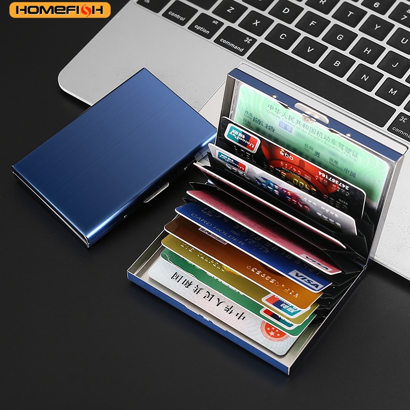 HOMEFISH RFID Blocking Stainle - Slim Card Slot Case ulasan dan harga