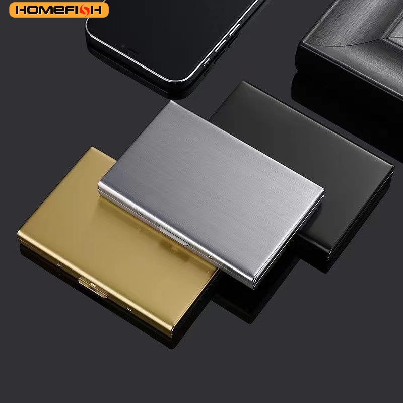 HOMEFISH RFID Blocking Stainle - Slim Card Slot Case ulasan dan harga