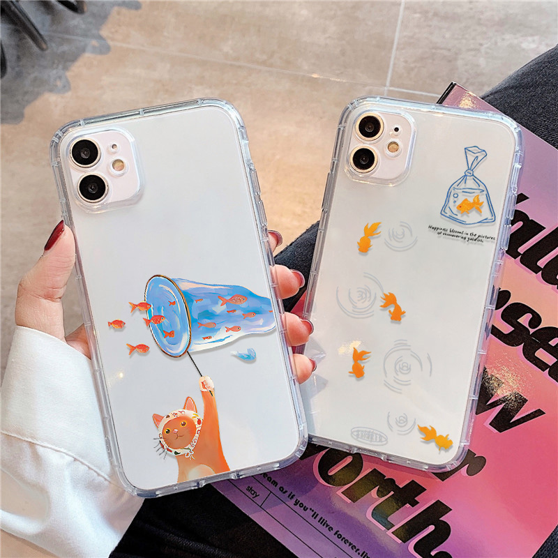 Lovely Fishes Clear Phone Case - Phone Cases Iphone 16 Pro Max ulasan dan harga