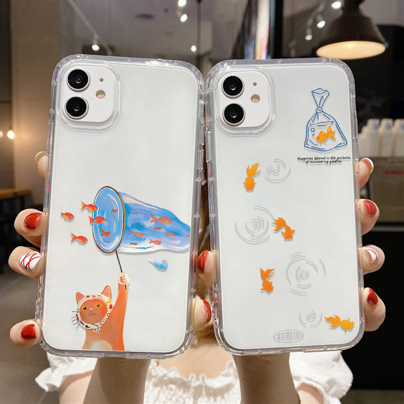 Lovely Fishes Clear Phone Case - Phone Cases Iphone 16 Pro Max ulasan dan harga