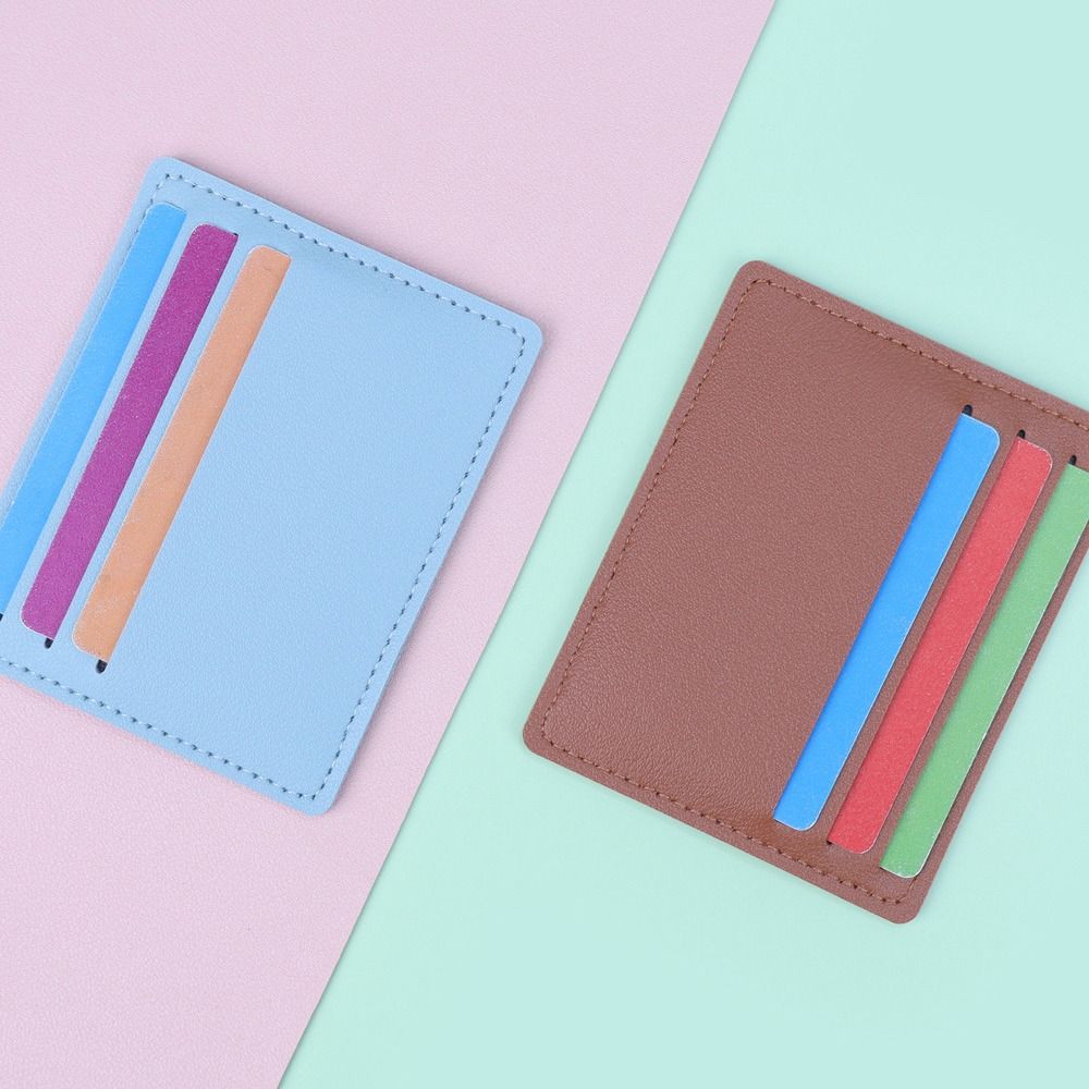 New PU Leather PU Card Holder  - Slim Card Slot Case ulasan dan harga