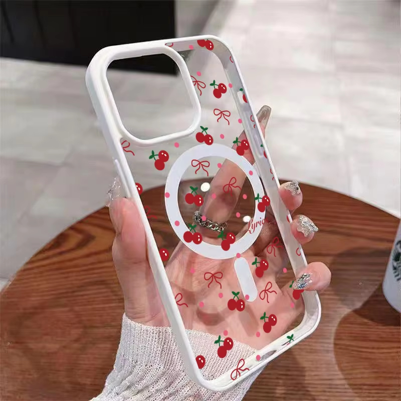 Red Cherry Printed Magnetic Ph - Phone Cases Hard ulasan dan harga