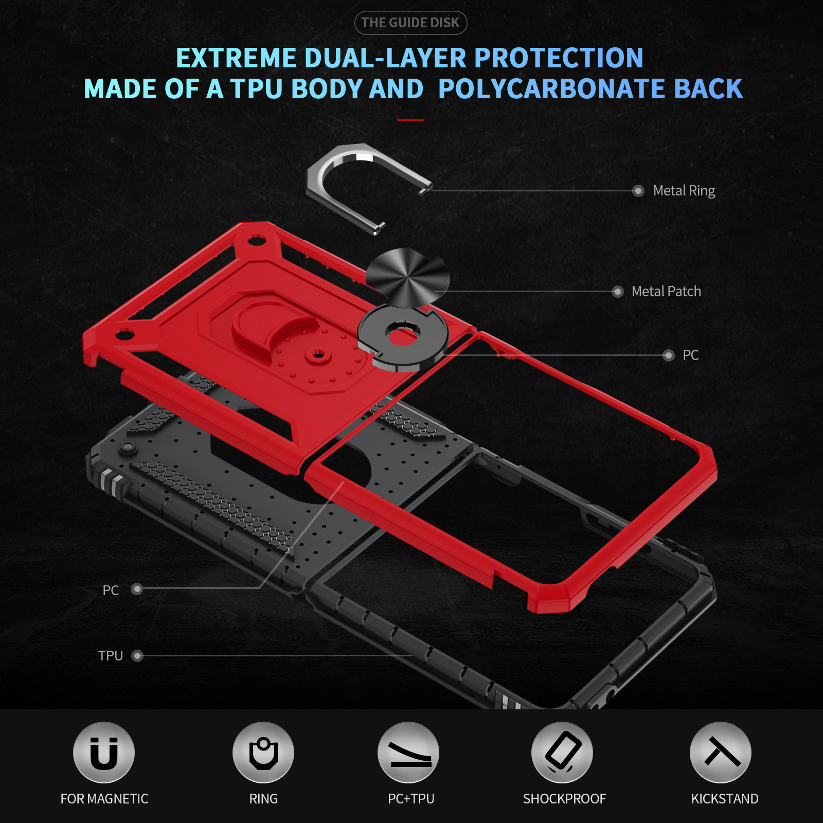 Military-grade Shockproof Phon - Rugged Armor Case ulasan dan harga