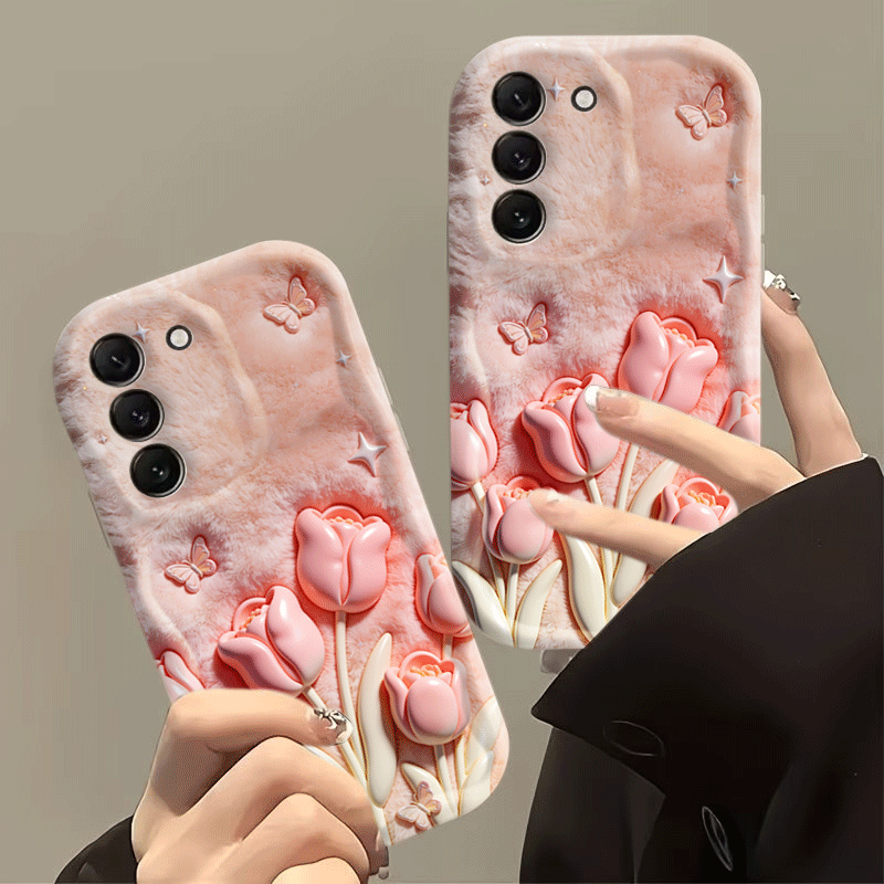 2D Flat Design Pink Tulip Phon - Phone Cases Designer ulasan dan harga