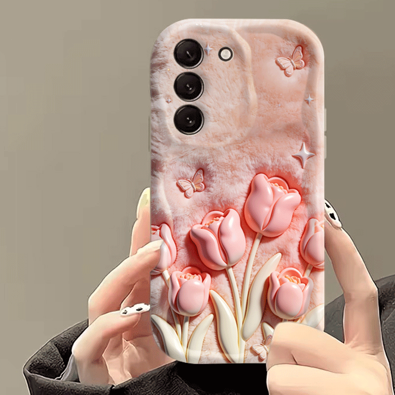 2D Flat Design Pink Tulip Phon - Phone Cases Designer ulasan dan harga
