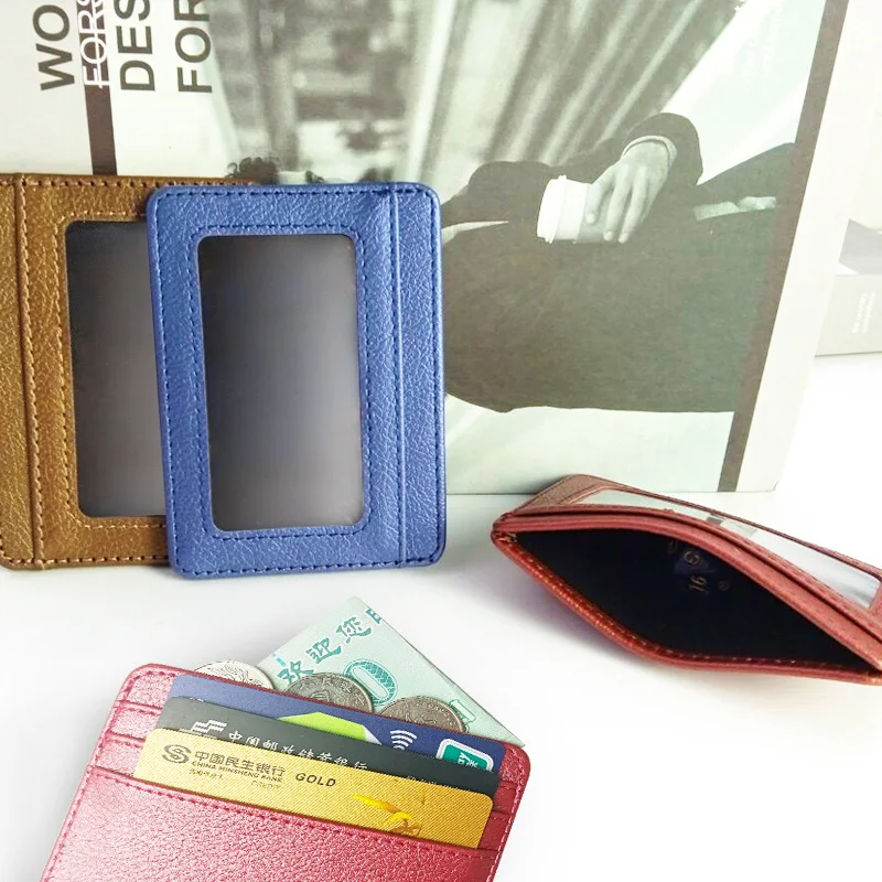 New Thin PU Leather Mini Walle - Slim Card Slot Case ulasan dan harga