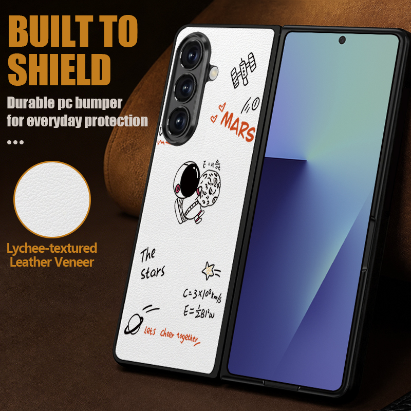 Cartoon Astronaut Printed PU L - Phone Cases Z Fold 5 ulasan dan harga