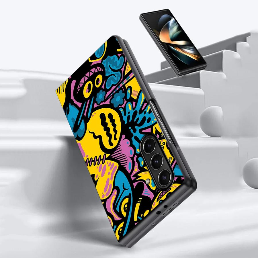 Cartoon Graffiti Design Case f - Phone Cases Z Fold 5 ulasan dan harga