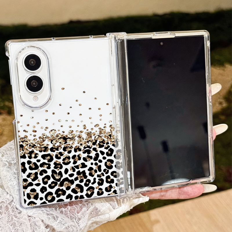 Leopard Print Pattern Clear Fo - Phone Cases Z Fold 5 ulasan dan harga