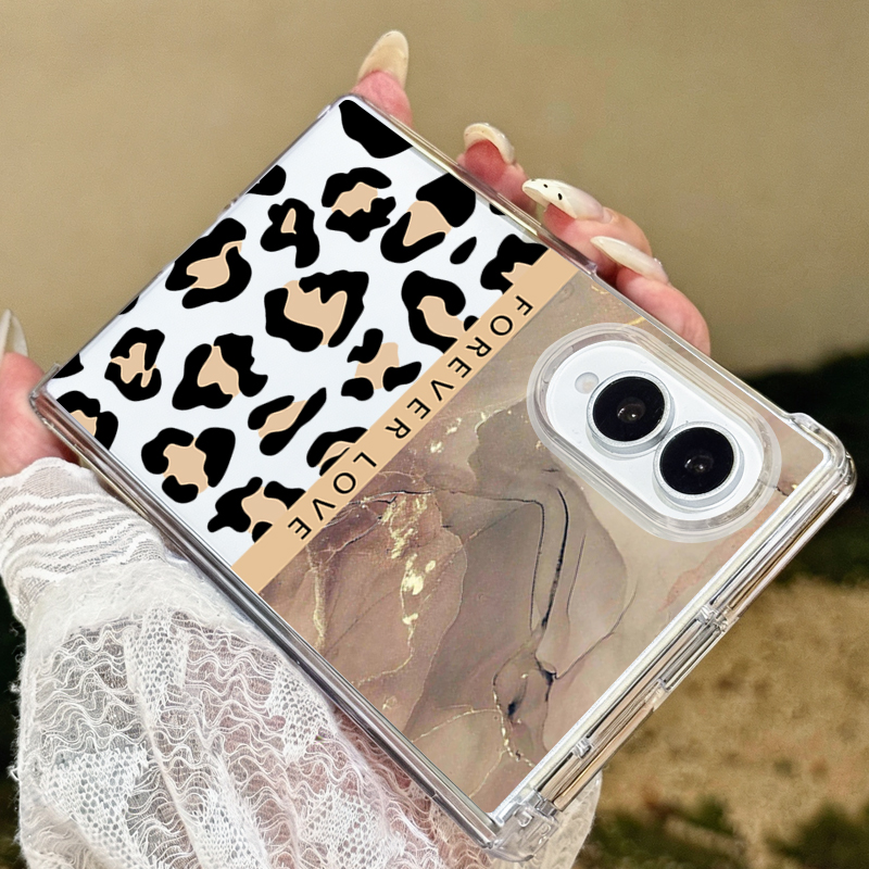 Leopard Print Pattern Clear Fo - Phone Cases Z Fold 5 ulasan dan harga